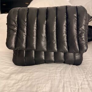THINK ROYLN Black Quilted Puffer Crossbody Bag